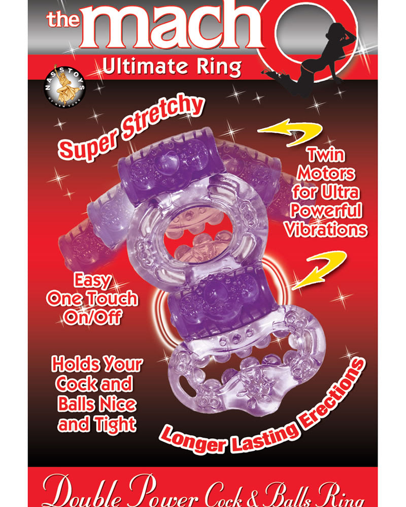 Anillo de poder doble macho morado