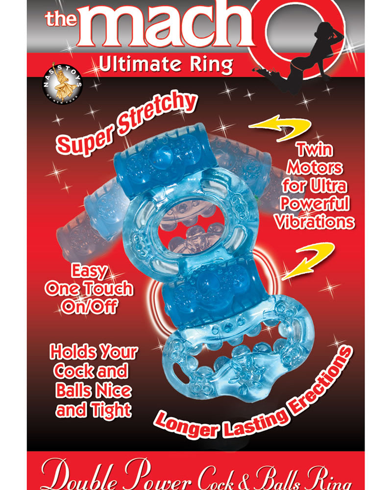 Anillo Macho Doble Poder Azul