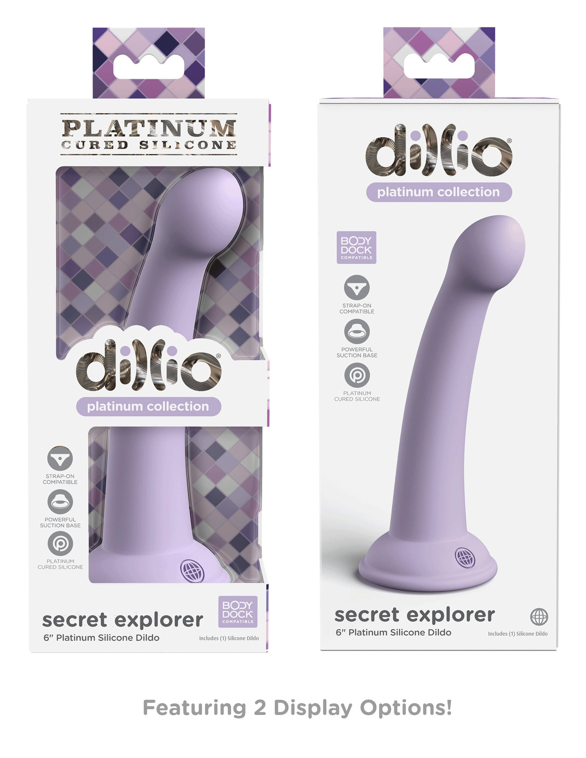 Dillio Platinum - Secret Explorer 6 Inch Dildo - Purple