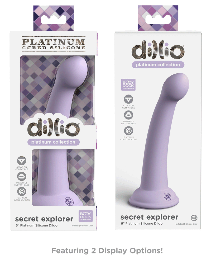 Dillio Platinum - Secret Explorer 6 Inch Dildo - Purple