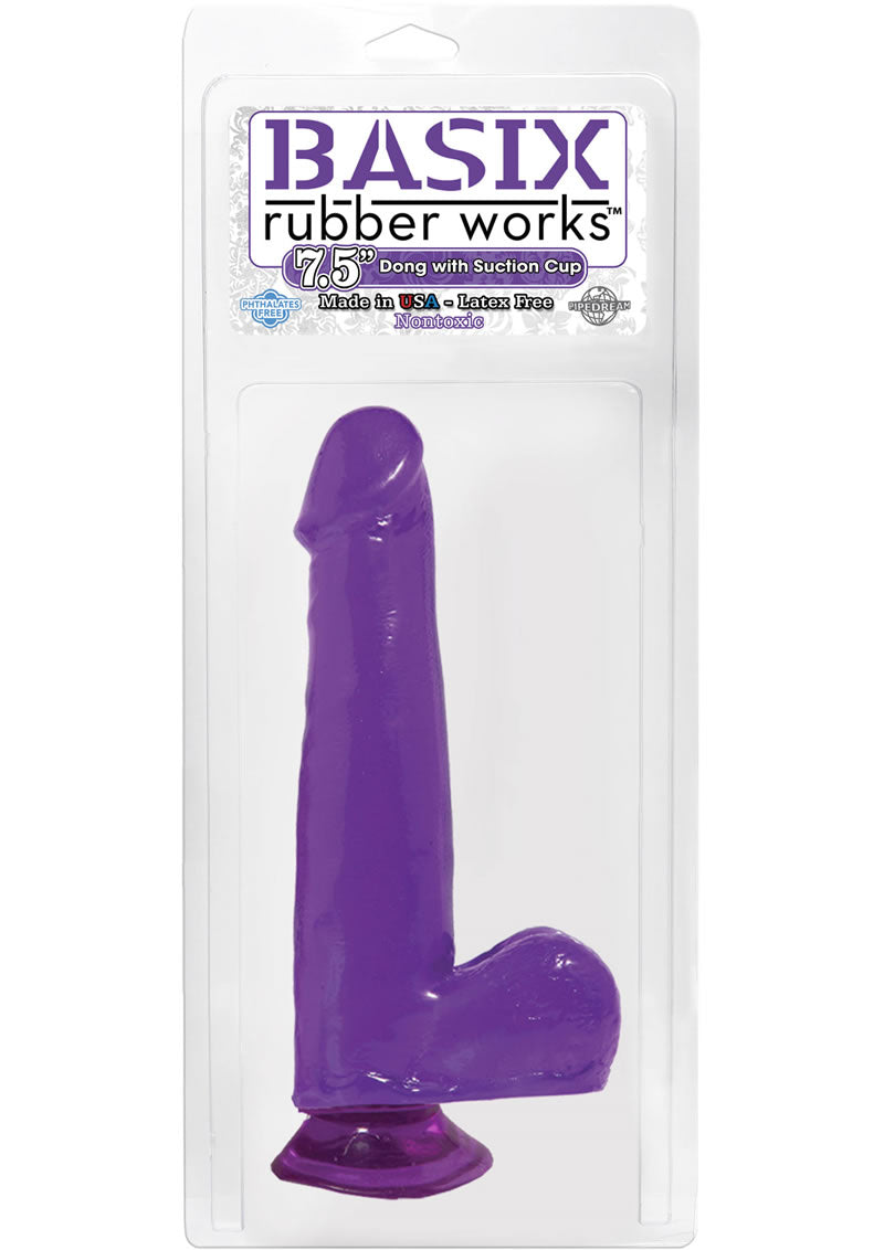 Basix 7.5 pulgadas Dong con ventosa púrpura