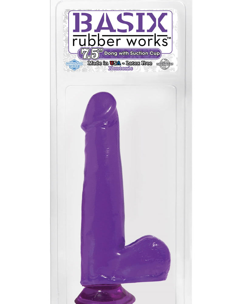 Basix 7.5 pulgadas Dong con ventosa púrpura