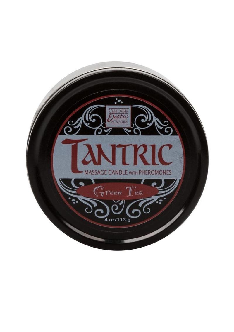 Tantric Massage Candle with Pheromones White Green Tea