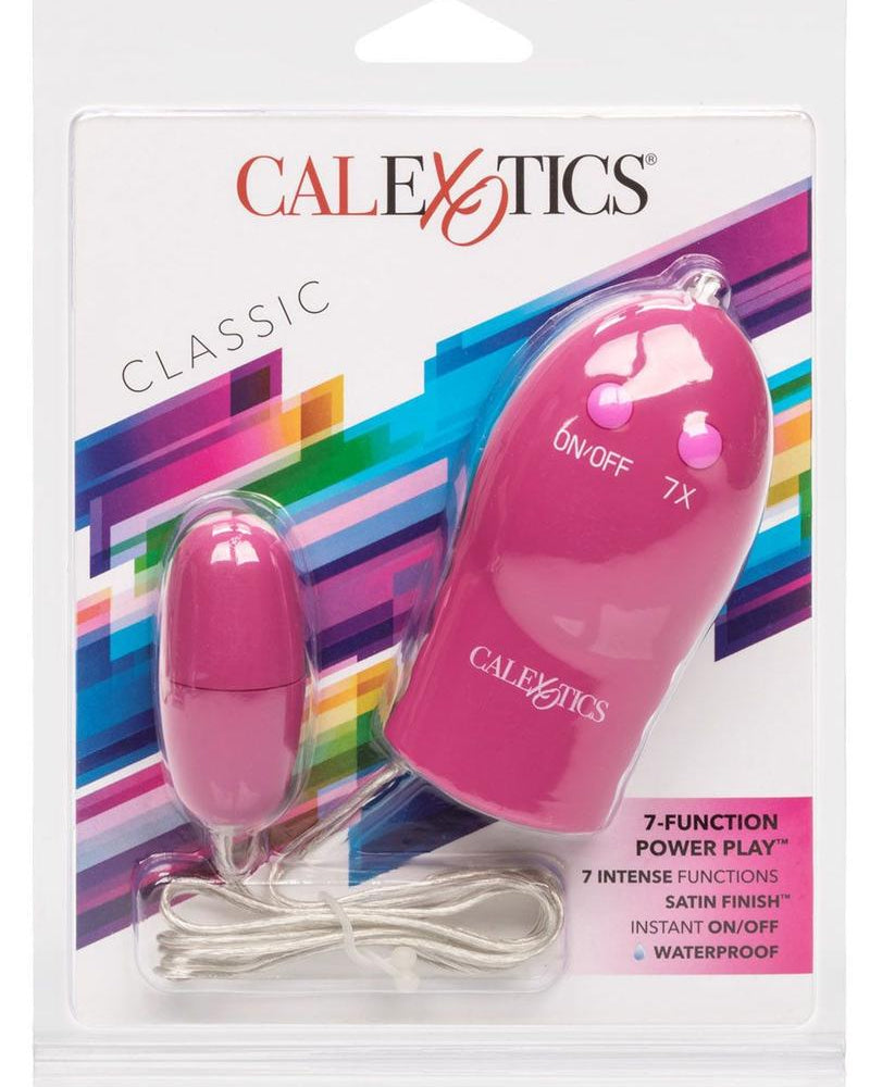 Bala Power Play de 7 funciones con acabado satinado, resistente al agua, de 2,25 pulgadas, color rosa