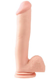 Basix Rubber Works - Pene de 12 pulgadas con ventosa, color carne