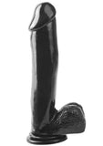 Basix Rubber Works - Pene de 12 pulgadas con ventosa, color negro