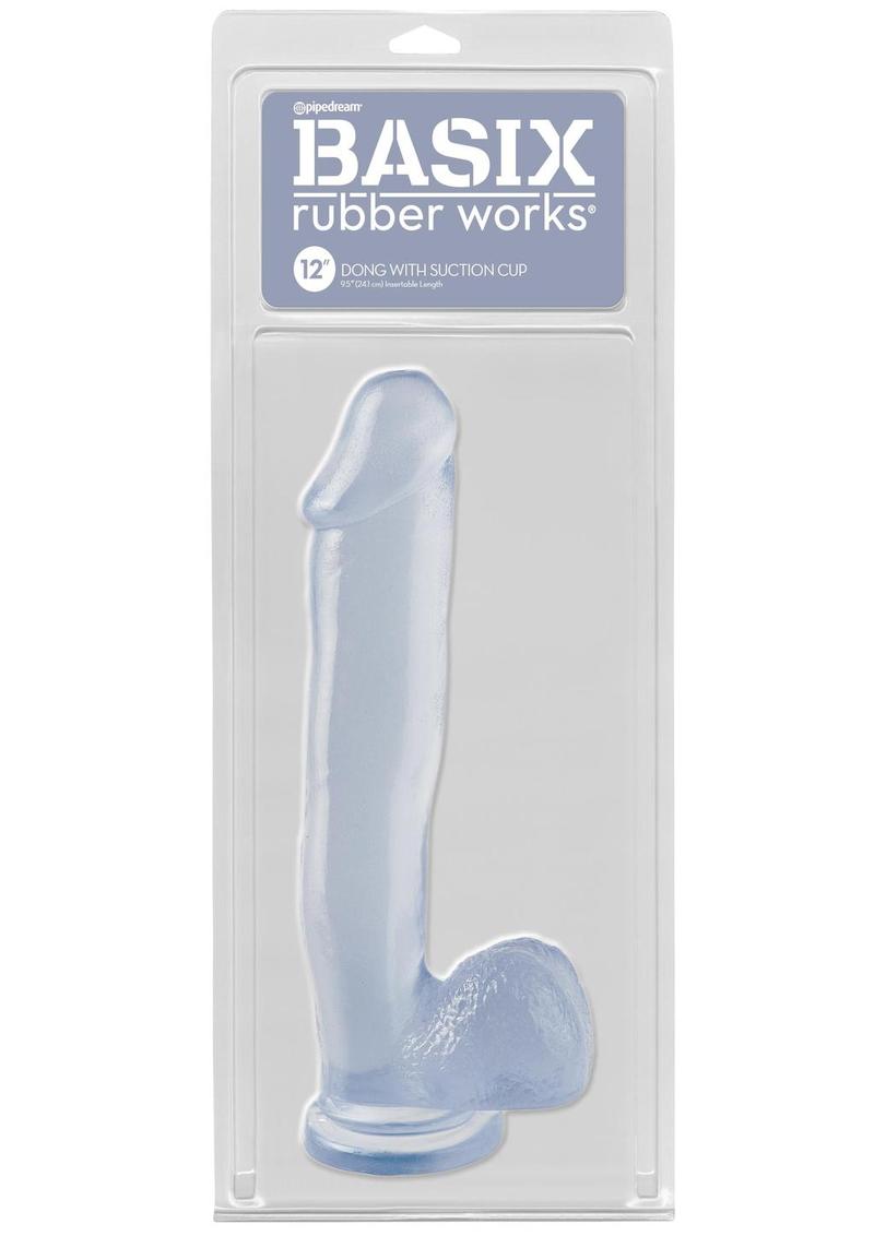 Basix Dong con ventosa transparente de 12 pulgadas