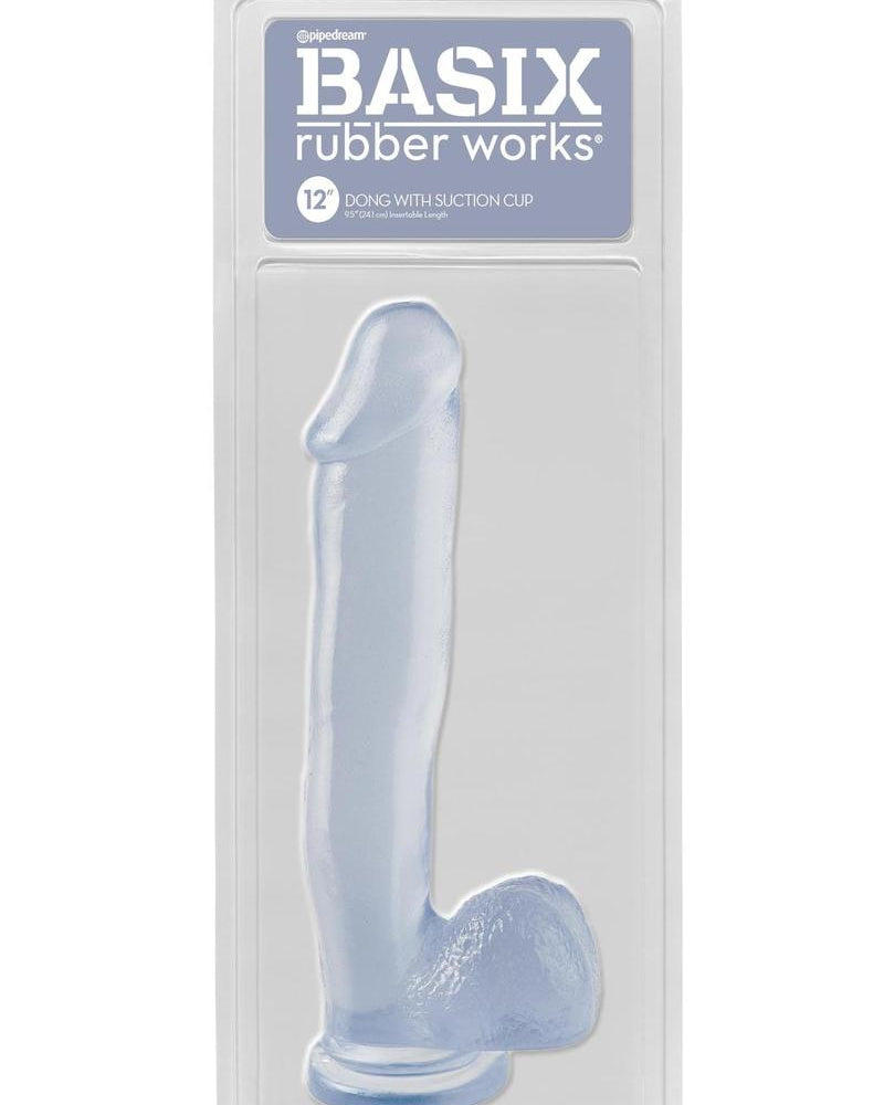 Basix Dong con ventosa transparente de 12 pulgadas
