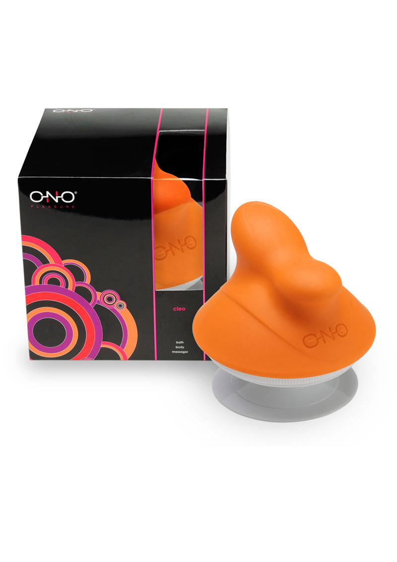 Masajeador corporal de silicona Ono Cleo resistente al agua color naranja