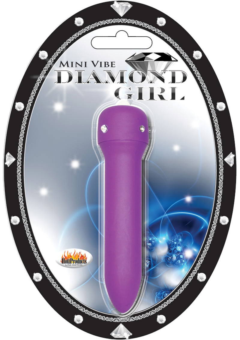 Mini vibrador Diamond Girl resistente al agua en color morado