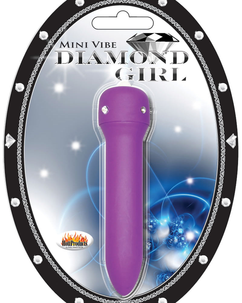 Mini vibrador Diamond Girl resistente al agua en color morado