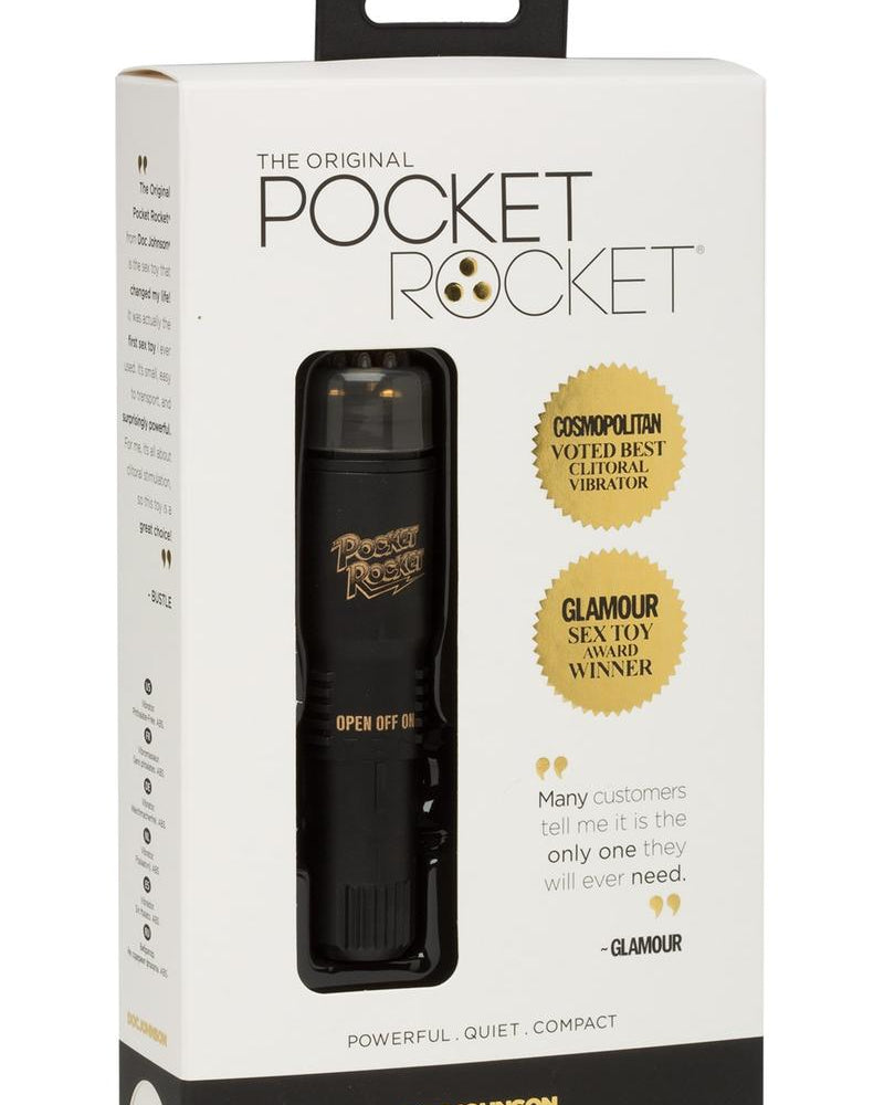 Pocket Rocket Limited Edition Mini Massager Velvet Touch Black