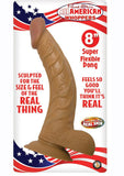 Real Skin Latin American Whoppers Dong With Balls 8 Inch Brown