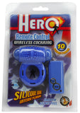 Anillo para el pene inalámbrico con control remoto Hero, resistente al agua, color azul