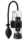 Pump Worx Beginners Vibrating Pump With Cock Ring Clear