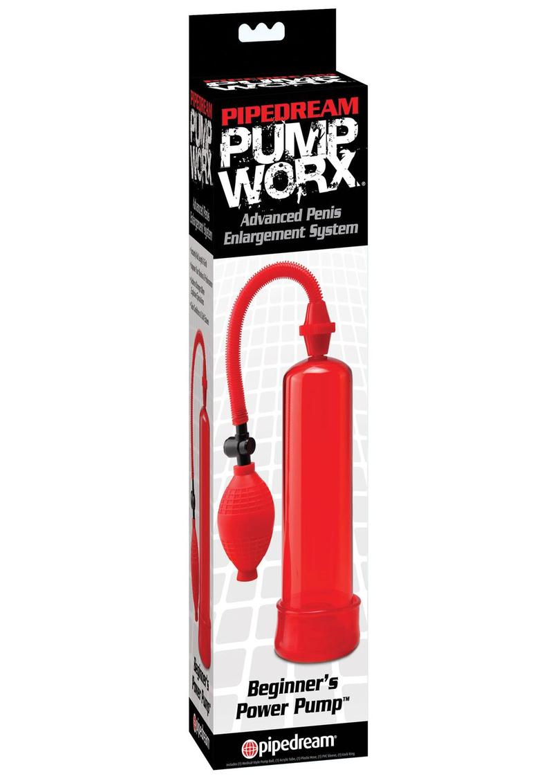 Pump Worx Beginners Power Pump With Cockring Red