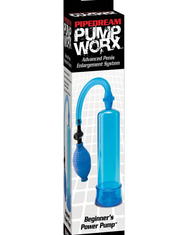 Pump Worx Beginners Power Pump With Cockring Blue