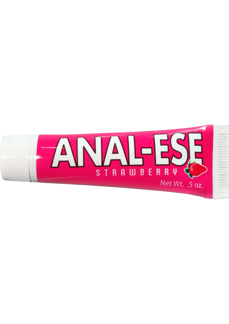 Lubricante desensibilizante con sabor a fresa Anal Ese, 0,5 onzas