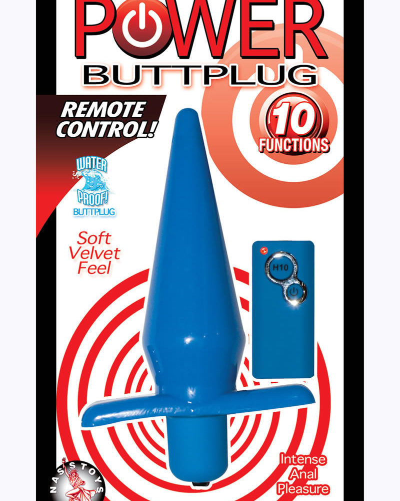 Plug anal eléctrico con control remoto, resistente al agua, 5 pulgadas, color azul