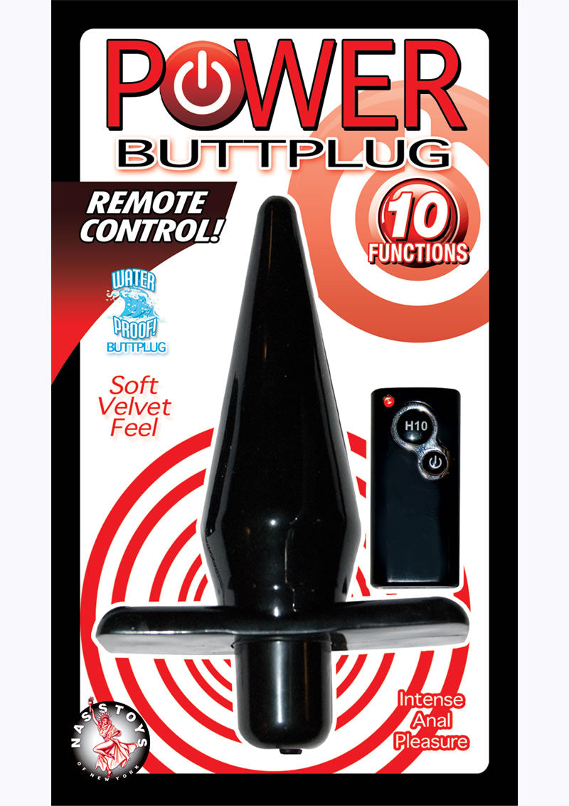 Plug anal eléctrico con control remoto, resistente al agua, 5 pulgadas, color negro