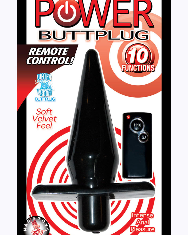 Plug anal eléctrico con control remoto, resistente al agua, 5 pulgadas, color negro