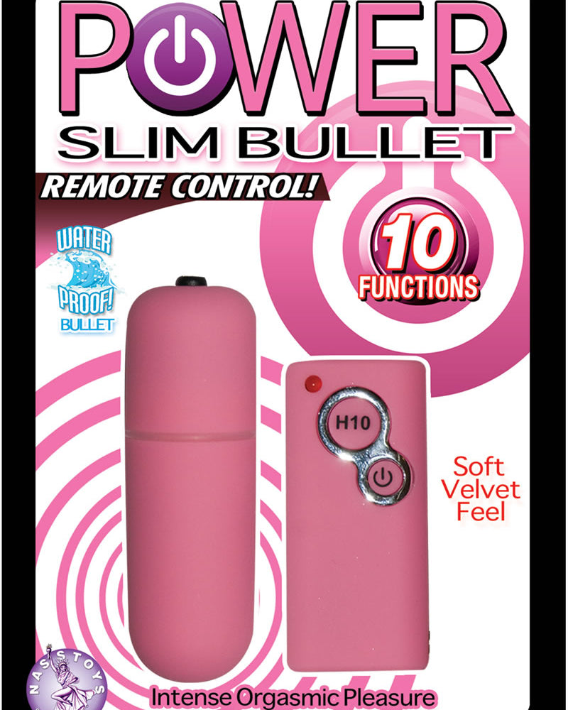 Control remoto tipo bala Power Slim resistente al agua de 2,5 pulgadas, color rosa