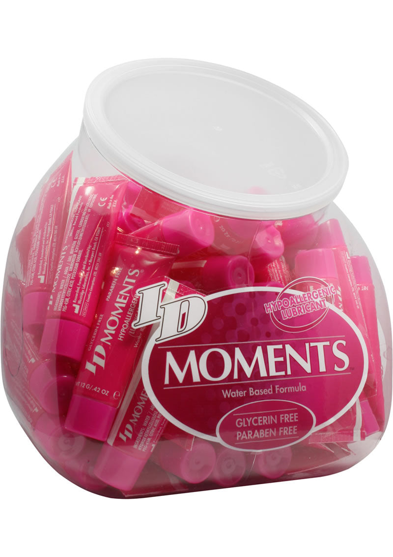 Lubricante a base de agua ID Moments, 0,42 onzas, 72 piezas por recipiente