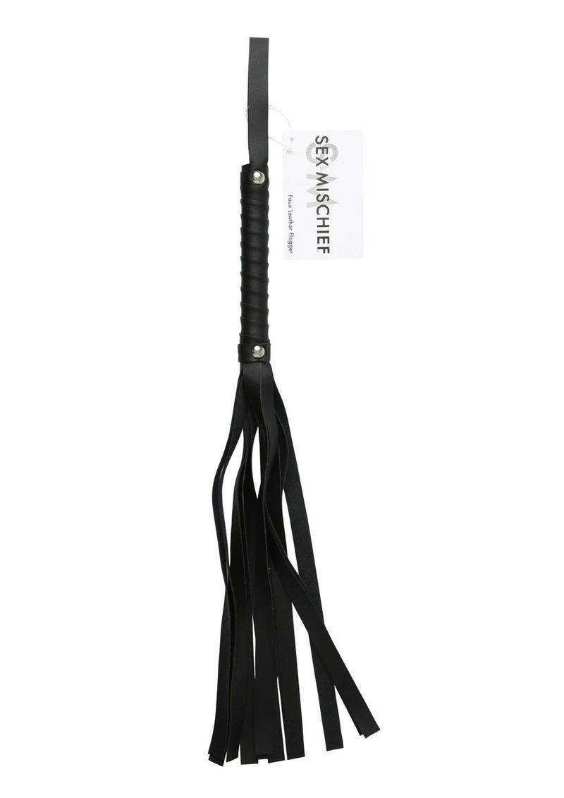 Sex and Mischief Faux Leather Flogger Black