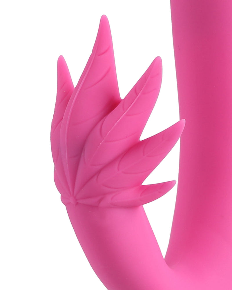 "Maui 420 Series - Dual Motor G-Spot Pot Leaf - Rechargeable Vibrator - Pink MTMA2001LF"