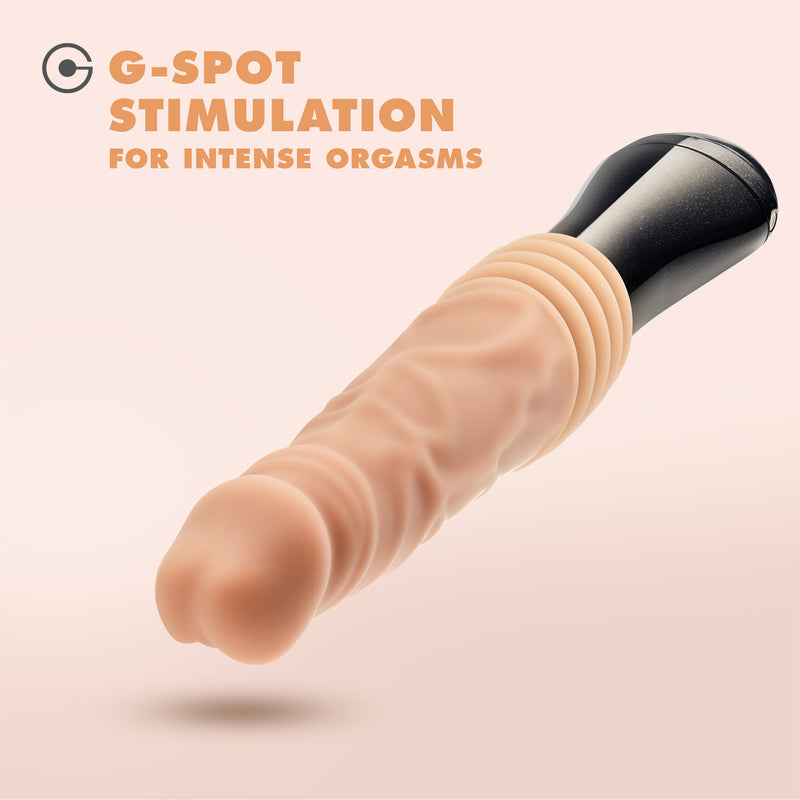 "Dr. Skin Silicone - Dr. Knight - Thrusting Gyrating Vibrating Dildo - Beige BL-52213"