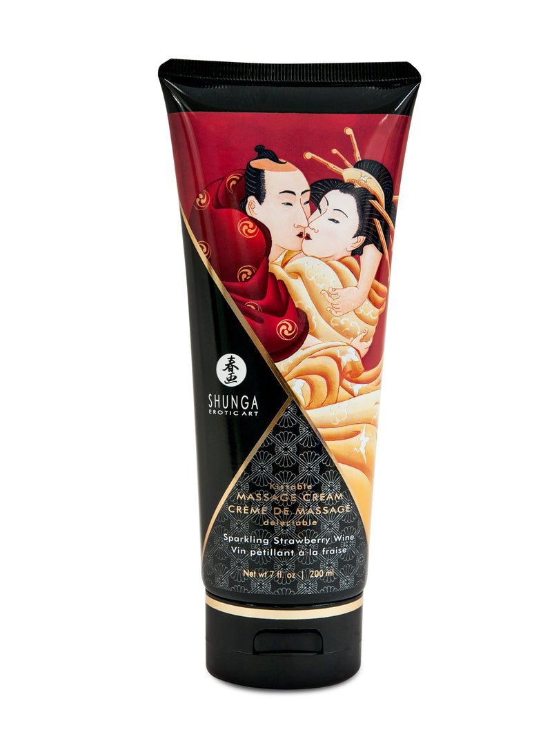 "Kissable Massage Cream - Sparkling Strawberry Wine - 7 Fl. Oz. / 200 ml SHU4108"