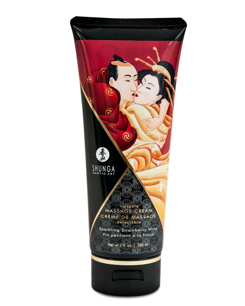 "Kissable Massage Cream - Sparkling Strawberry Wine - 7 Fl. Oz. / 200 ml SHU4108"