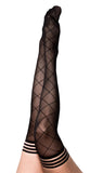 "Anna - Diamond Thigh High - Size B - Black KX-1321B-BLK-B"