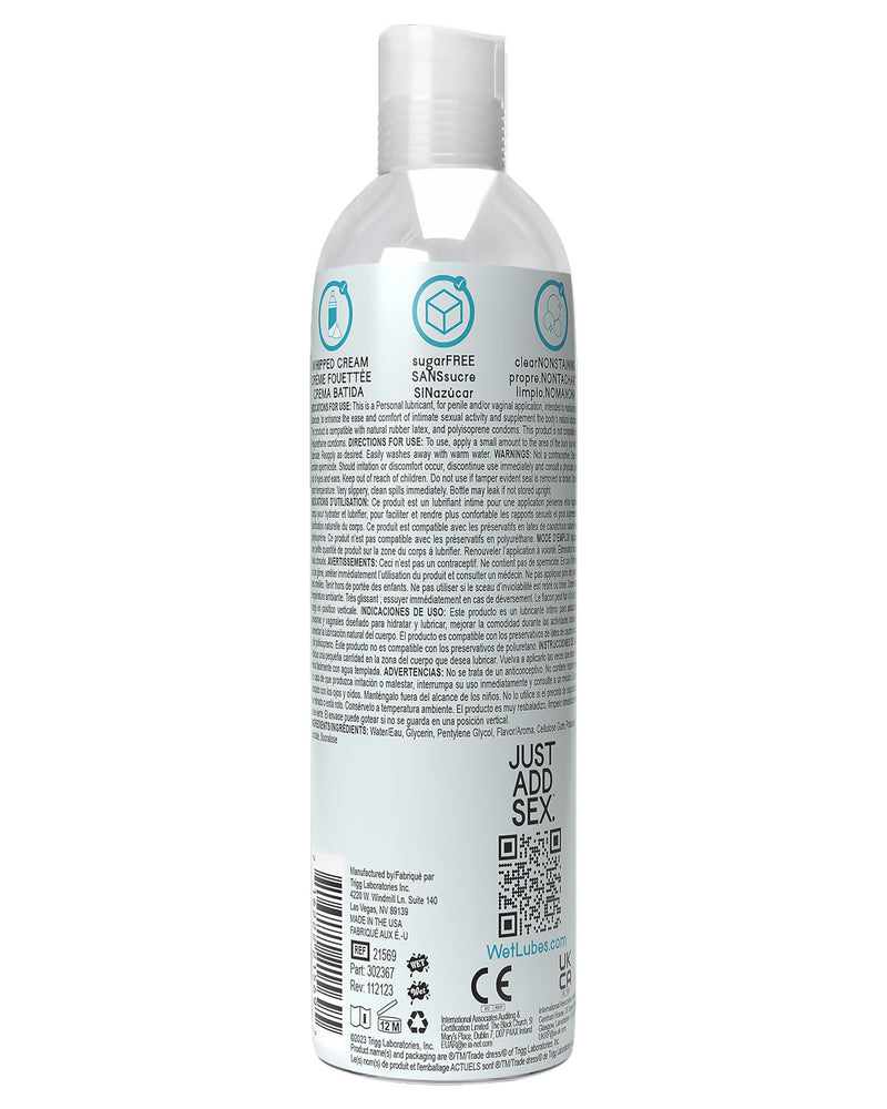 "Wet Delicious Oral Play - Whipped Cream - Waterbased Flavored Lubricant 4 Oz WT21569"