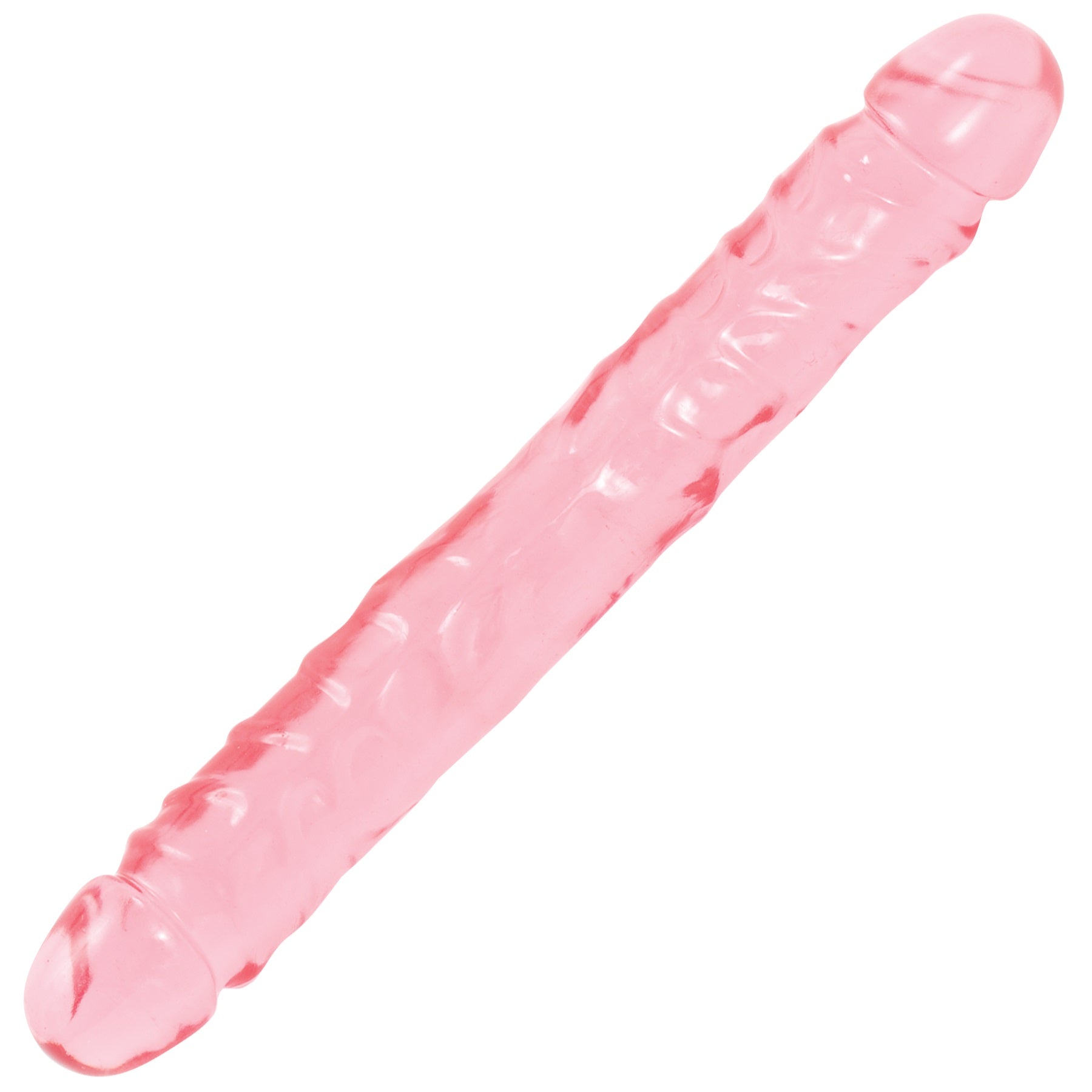 "Crystal Jellies Jr. Double Dong 12 Inch - Pink DJ0287-01"