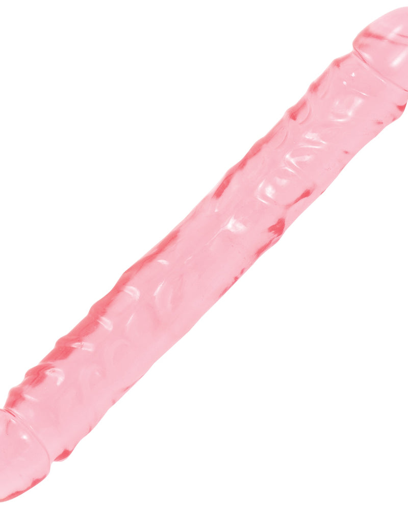 "Crystal Jellies Jr. Double Dong 12 Inch - Pink DJ0287-01"