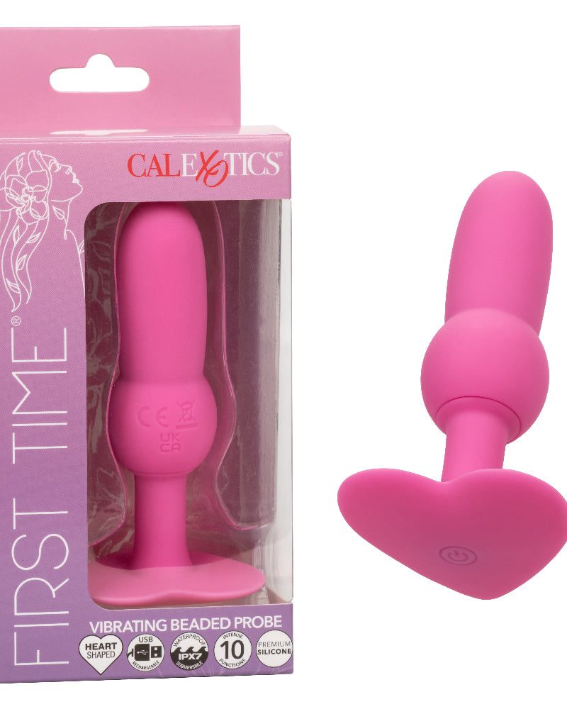 "First Time Vibrating Beaded Probe - Pink SE0003803"