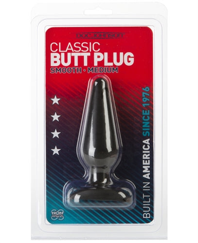 "Classic Butt Plug Smooth - Medium - Black DJ0244-05"