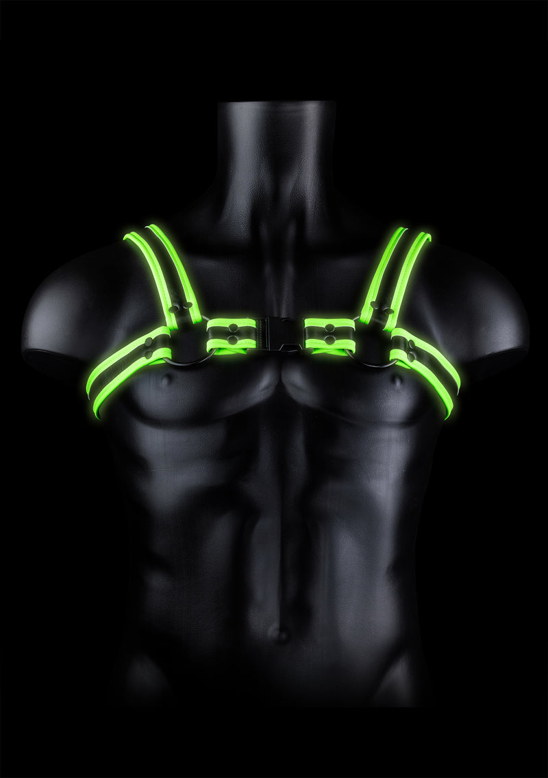 "Bonded Leather Buckle Harness - Large/xlarge - Glow in the Dark OU-OU773GLOLXL"