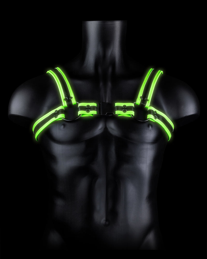 "Bonded Leather Buckle Harness - Large/xlarge - Glow in the Dark OU-OU773GLOLXL"