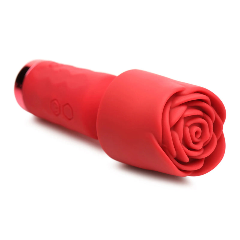 "Pleasure Rose-Petite Mini Silicone Rose Wand - Red INM-AH339"