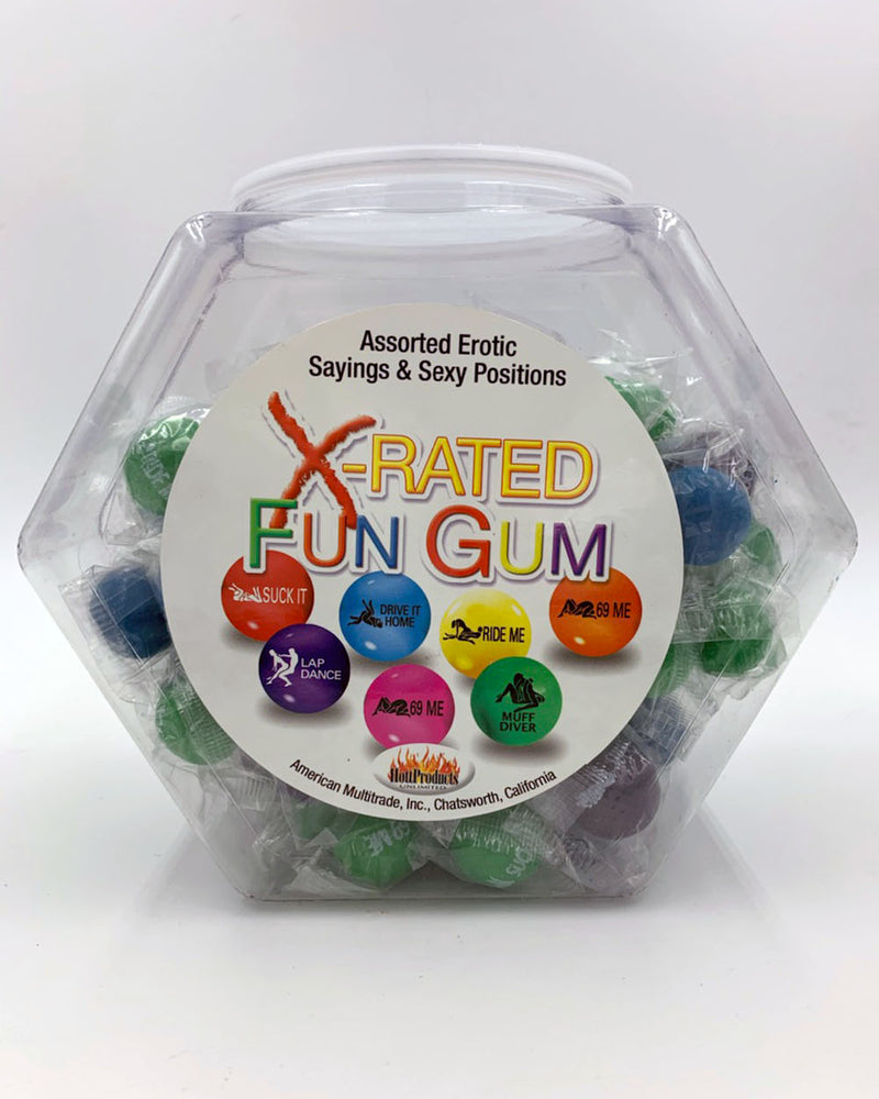 "X-Rated Fun Gum - 90 Piece Bowl - Assorted HTP760D"