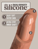 King Cock Elite 7 Inch Dual Density Silicone Cock - Tan