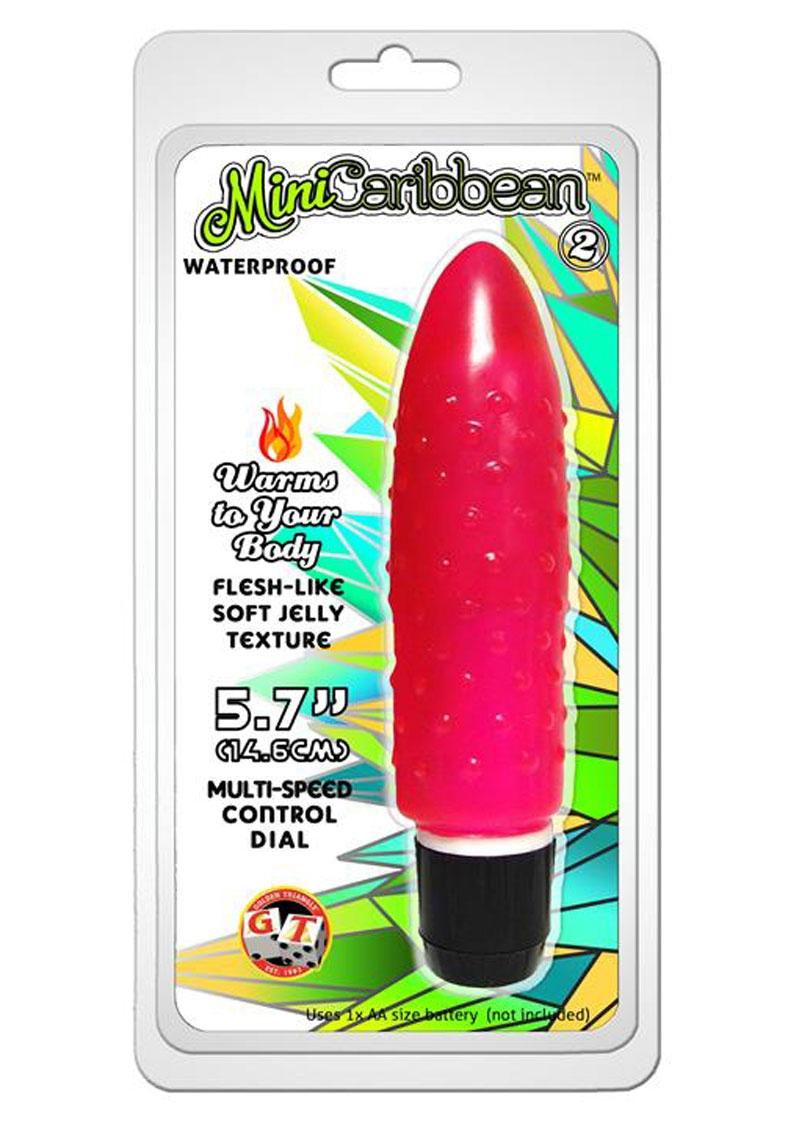 Mini Caribbean Vibrator Number 2 Waterproof 5.75 Inch Red