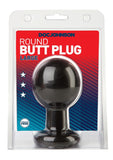 Round Butt Plu Large 4 Inch Black