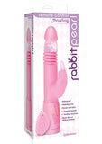 Remote Control Thrusting Rabbit Pearl Vibrator 10.25 Inch Pink