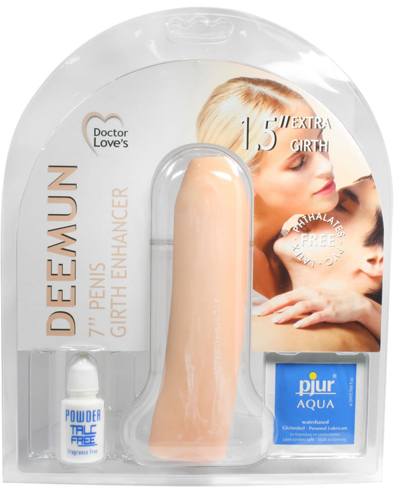 El doctor ama el potenciador del grosor del pene Deemun de 7 pulgadas color carne