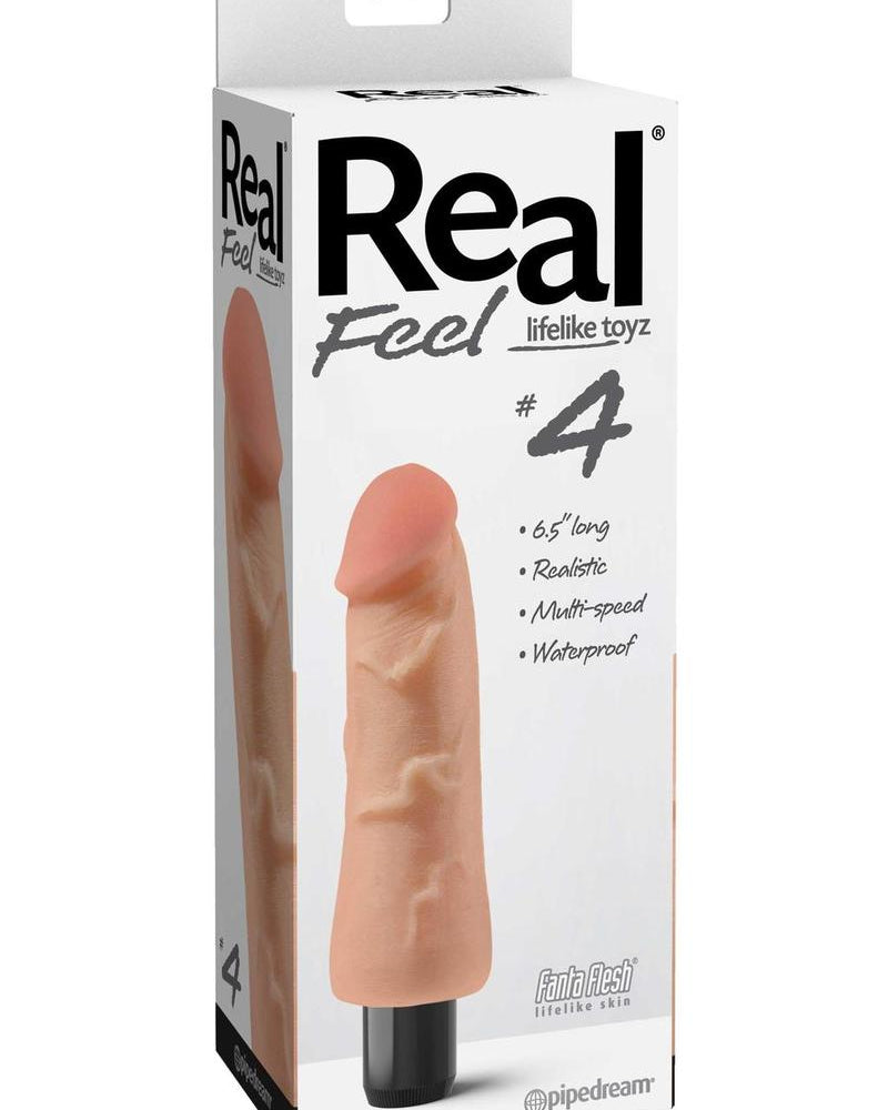 Vibrador realista Real Feel Lifelike Toyz Number 4, resistente al agua, de 6 pulgadas