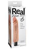 Real Feel Lifelike Toyz Number 6 Realistic Vibrator Waterproof Flesh 7.5 Inch