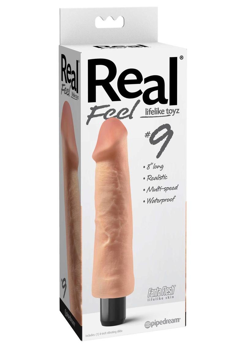 Vibrador realista Real Feel Lifelike Toyz Number 9, resistente al agua, color carne, 9 pulgadas